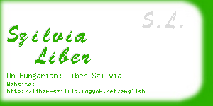 szilvia liber business card